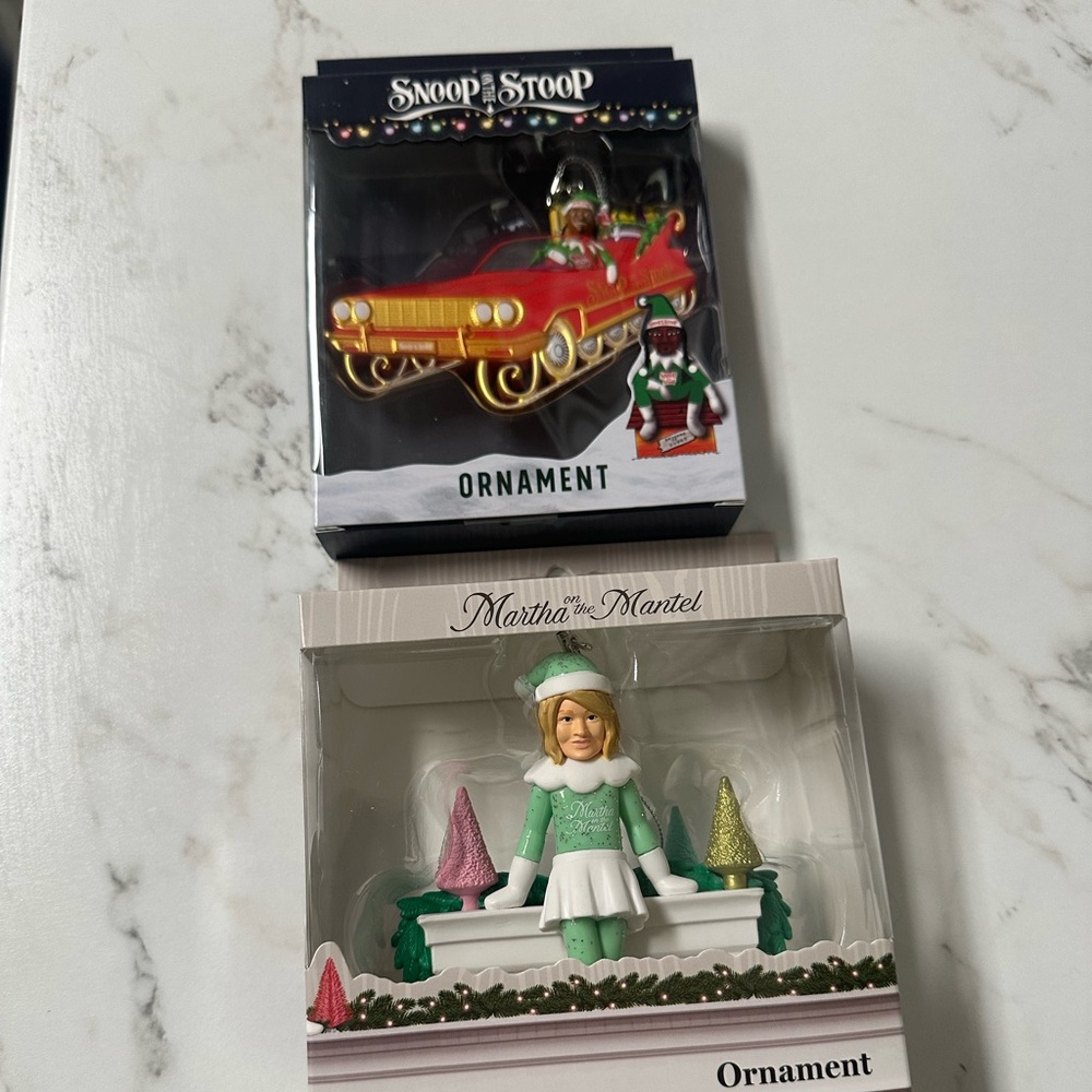 Snoop and Martha ornaments